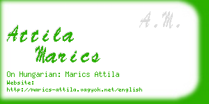 attila marics business card